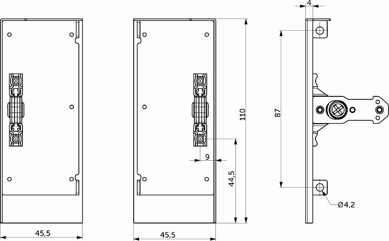 Держатель передней стенки внутреннего ящика h84 Evolution белый SLIMBOX EVOLUTION 113187