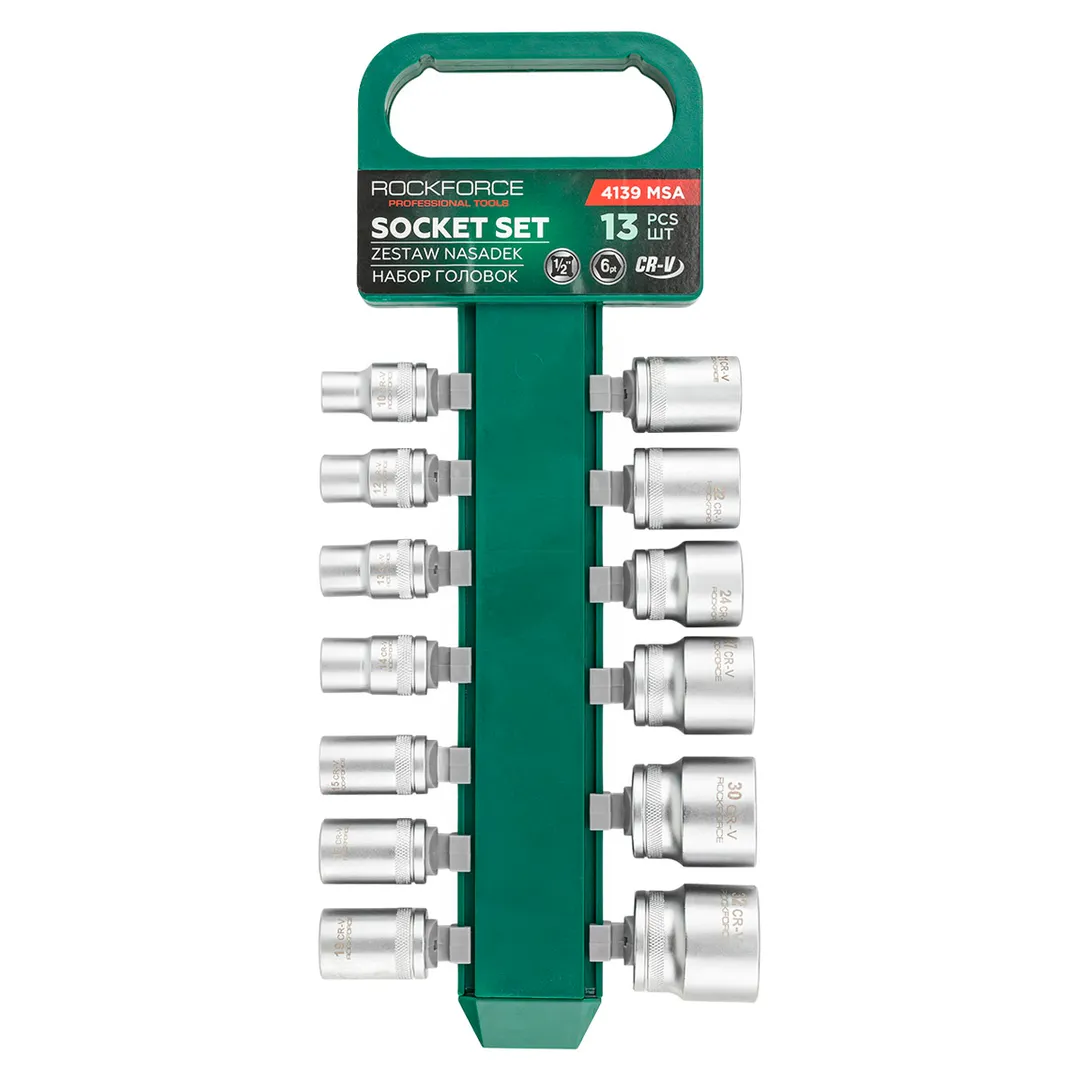 Набор головок 10-32 мм 1/2'' 6-гр 13 пр RockForce RF-4139 MSA