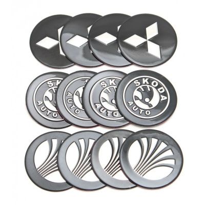 Наклейка на колпак 6см, RACING, к-т 4шт, KING