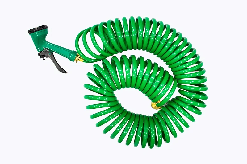 Шланг витой садовый ПВХ 12 ммх15 м в комплекте с пистолетом-распылителем WMC TOOLS WMC-TG7106004-15M