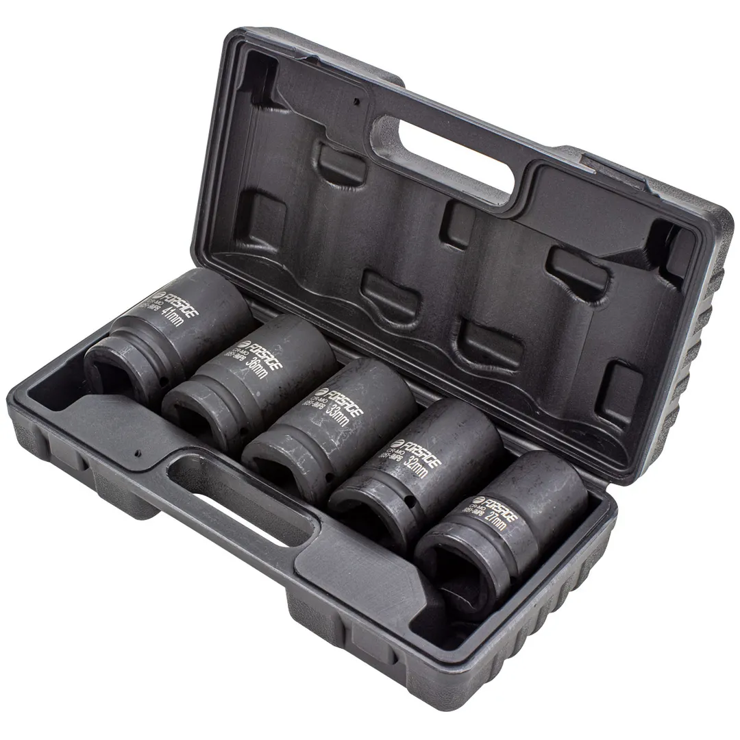 Набор головок ударных глубоких 1" 5 пр., 12-гр., 27, 32, 33, 36, 41 мм Forsage F-8051-9MPB