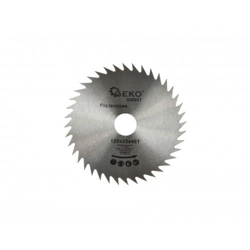 Диск торцевой по дереву 125х22х40Т б/п Geko G00051