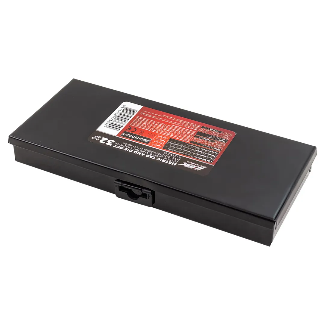 Набор метчиков и плашек 32 пр М3х0.5, М4х0.7, М5х0.8, М6х1, М8х1.25, М10х1.5, М12х1.75 JBC JBC-M032-1