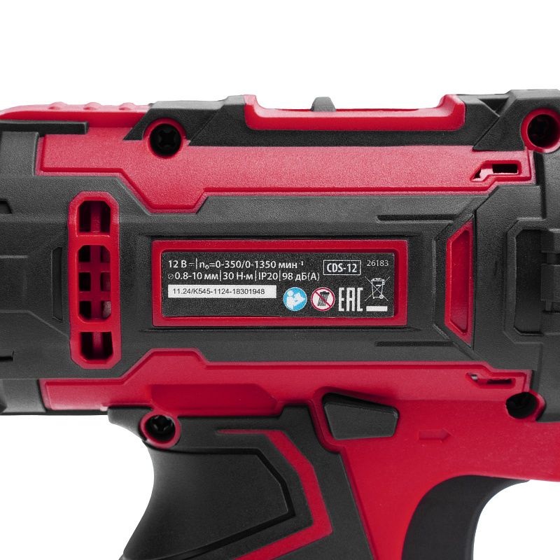 Дрель-шуруповерт аккумуляторная CDS-12, Li-Ion, 12 В MTX 26183