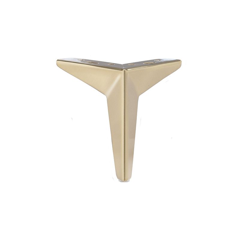 Опора мебельная мет. HELLY h130 угловая матовое золото AKS 112445