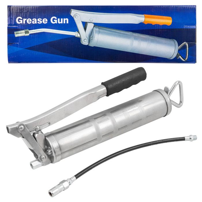 Шприц ручной для нагнетания густой смазки с гибким шлангом, объем 450 мл, длина шланга 300 мм Forsage F-20450