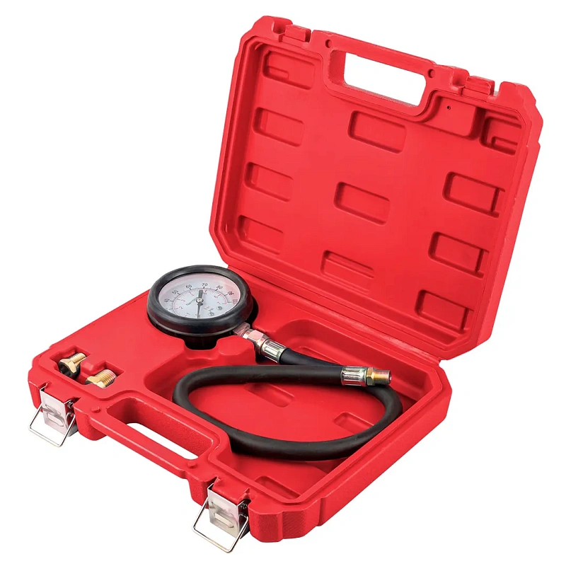 Тестер давления масла в наборе с резьбовыми адаптерами 3 пр., 0-7bar Forsage F-912G03