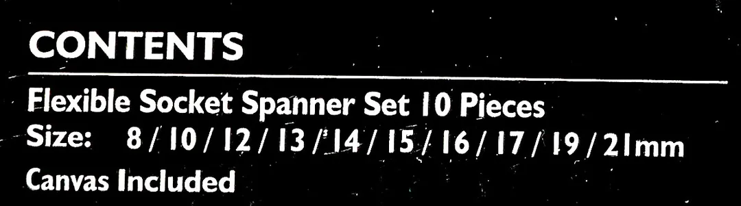 Набор ключей рожково-шарнирных 8, 10, 12-19 мм 10 пр JCB JCB-5010R