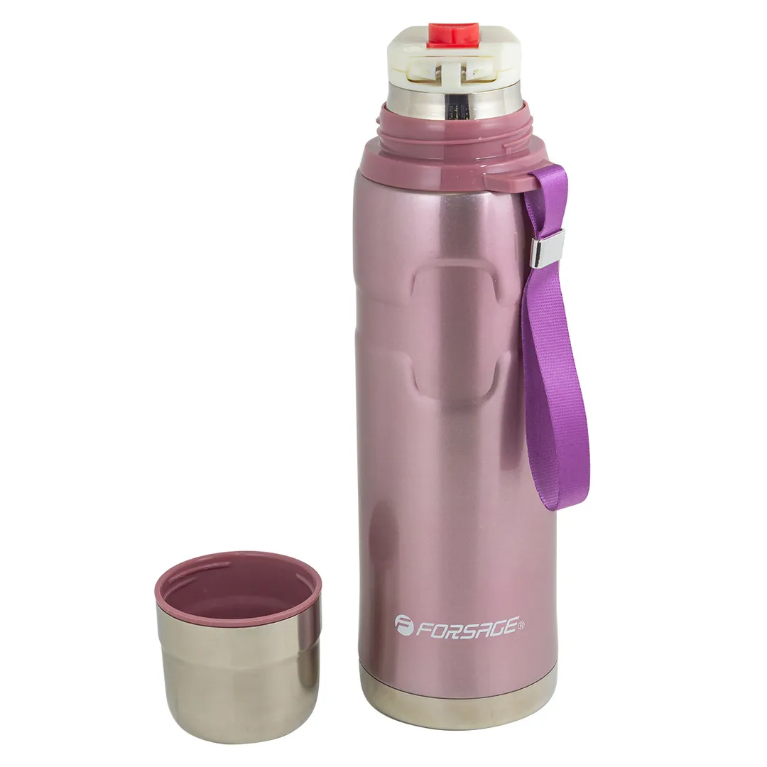 Термос для напитков 750 мл, нерж.сталь, розовый Forsage F-750P