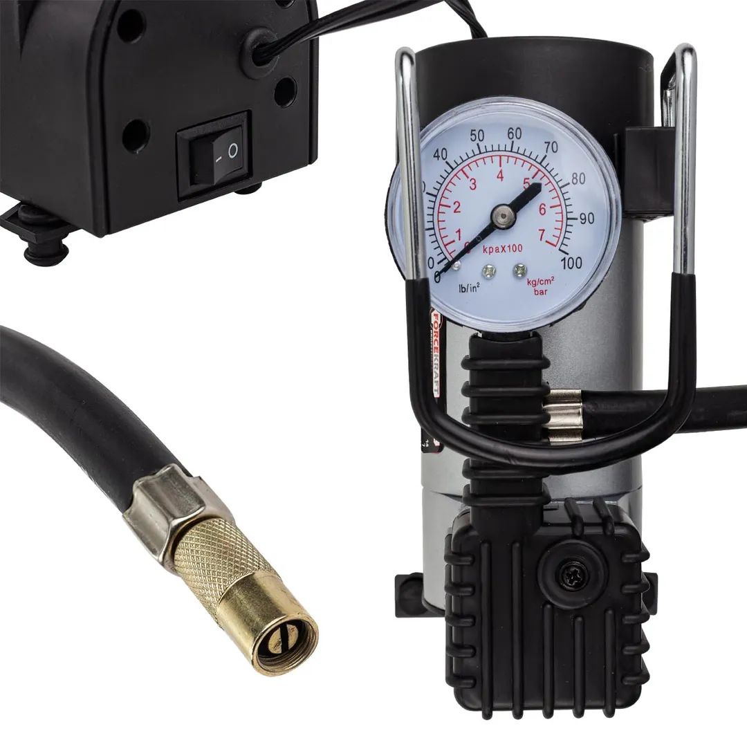 Компрессор поршневой автомобильный 14A 12V ForceKraft FK-582