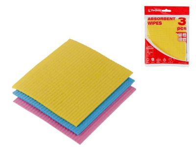 Салфетки влаговпитывающие, 3 шт., 15,7х14,5 см, целлюлоза, PERFECTO LINEA 54-157145