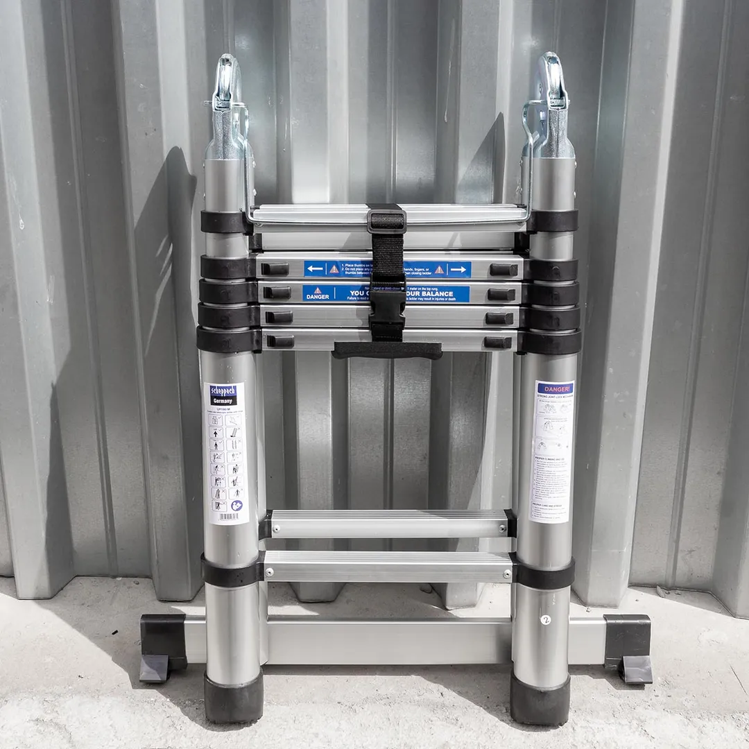 Лестница-стремянка телескопическая алюм. бытовая 1.9+1.9 м 6+6 ступ. Scheppach Sch-UP190-M