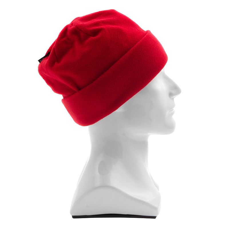 Шапка с отворотом из флиса для взрослых, размер 56-57, красная Сибртех 68821