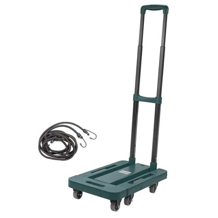 Тележка платформенная складная с телескопической ручкой и набором эластичных шнуров, г/п 180кг RockForce RF-L011