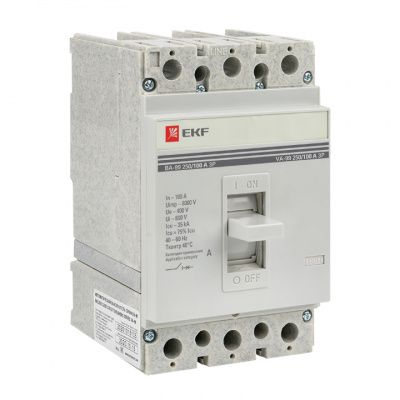 Выключатель автоматический ВА-99 250/100А 3P 35кА EKF PROxima mccb99-250-100