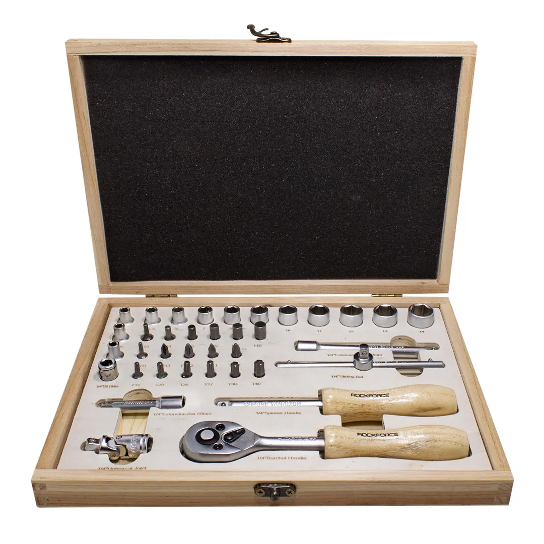 Набор инструментов 38 пр. 1/4'' 6-гр. RockForce RF-2382-5