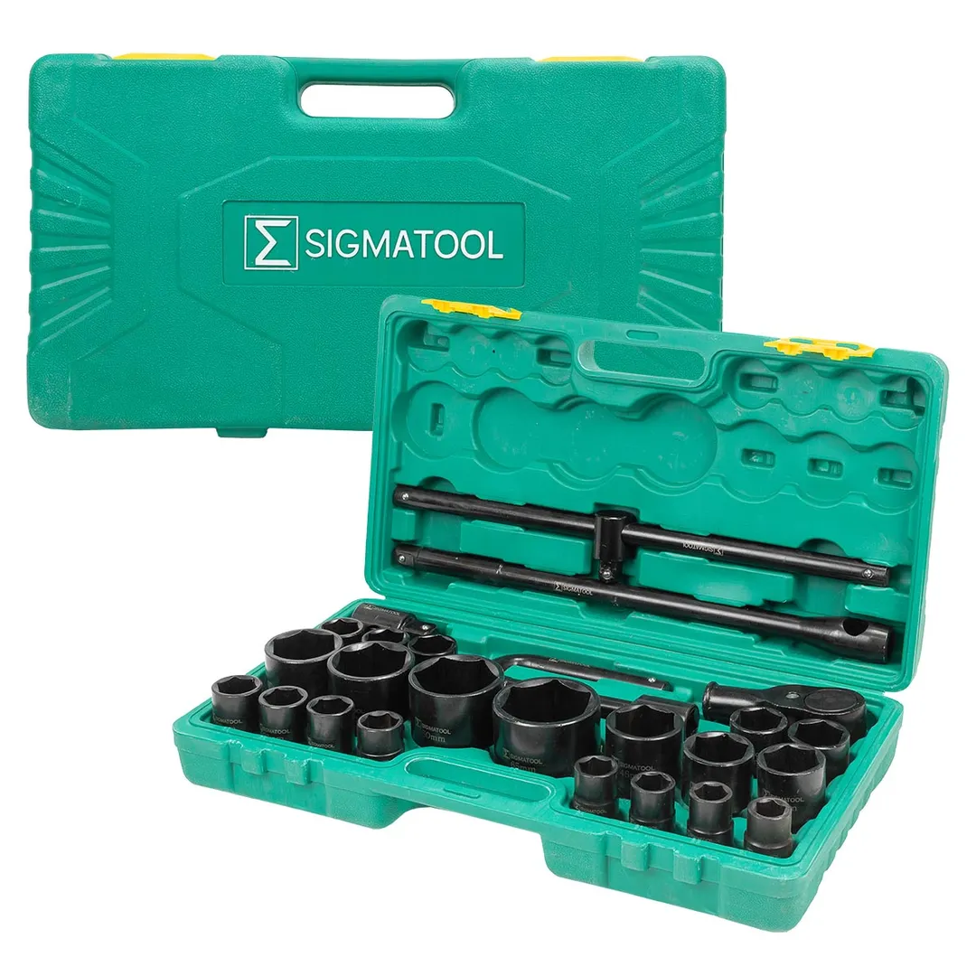 Набор ударных инструментов 26 пр. 6-гр 3/4'' 21-50 мм, 1'' 55-65 мм SIGMATOOL Sigmatool-68262-5MPB