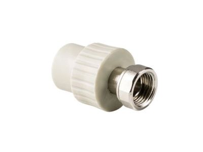 Муфта ПП с накидной гайкой 25х1" серая РосТурПласт 15826