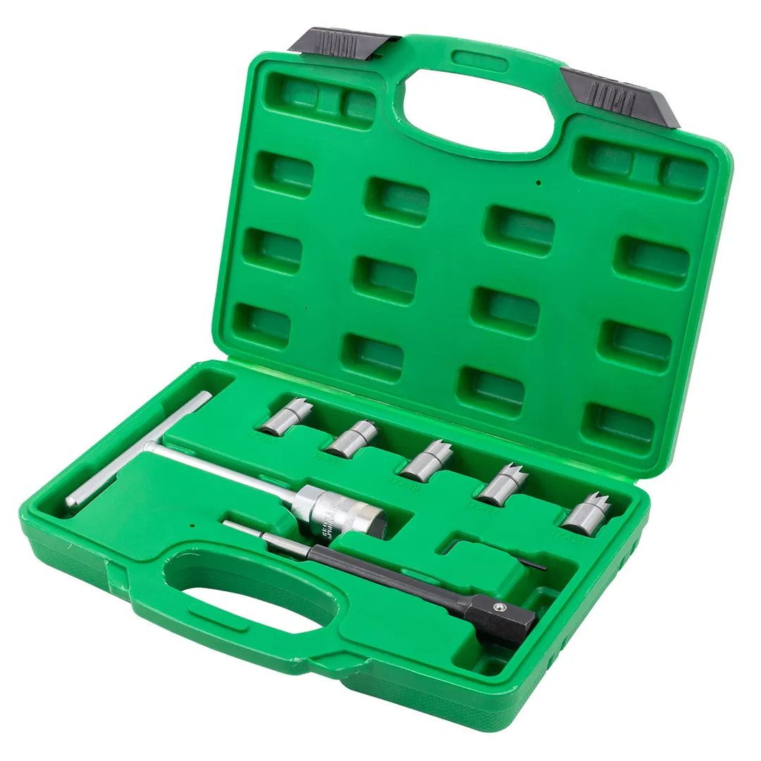 Набор фрез для чистки и восстановления посадочных мест форсунок 7 пр, 17x21, 17x19, 15x19, 17x17 мм RockForce RF-907G7