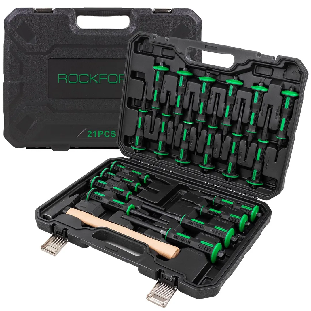 Набор зубил и выколоток 21 пр RockForce RF-5211K
