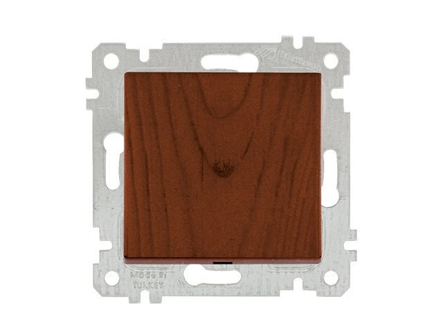 Выключатель 1-клав., скрытый, без рамки, винт. зажим, орех, RITA, 10 A, 250 V, IP 20, Mutlusan 22004010257