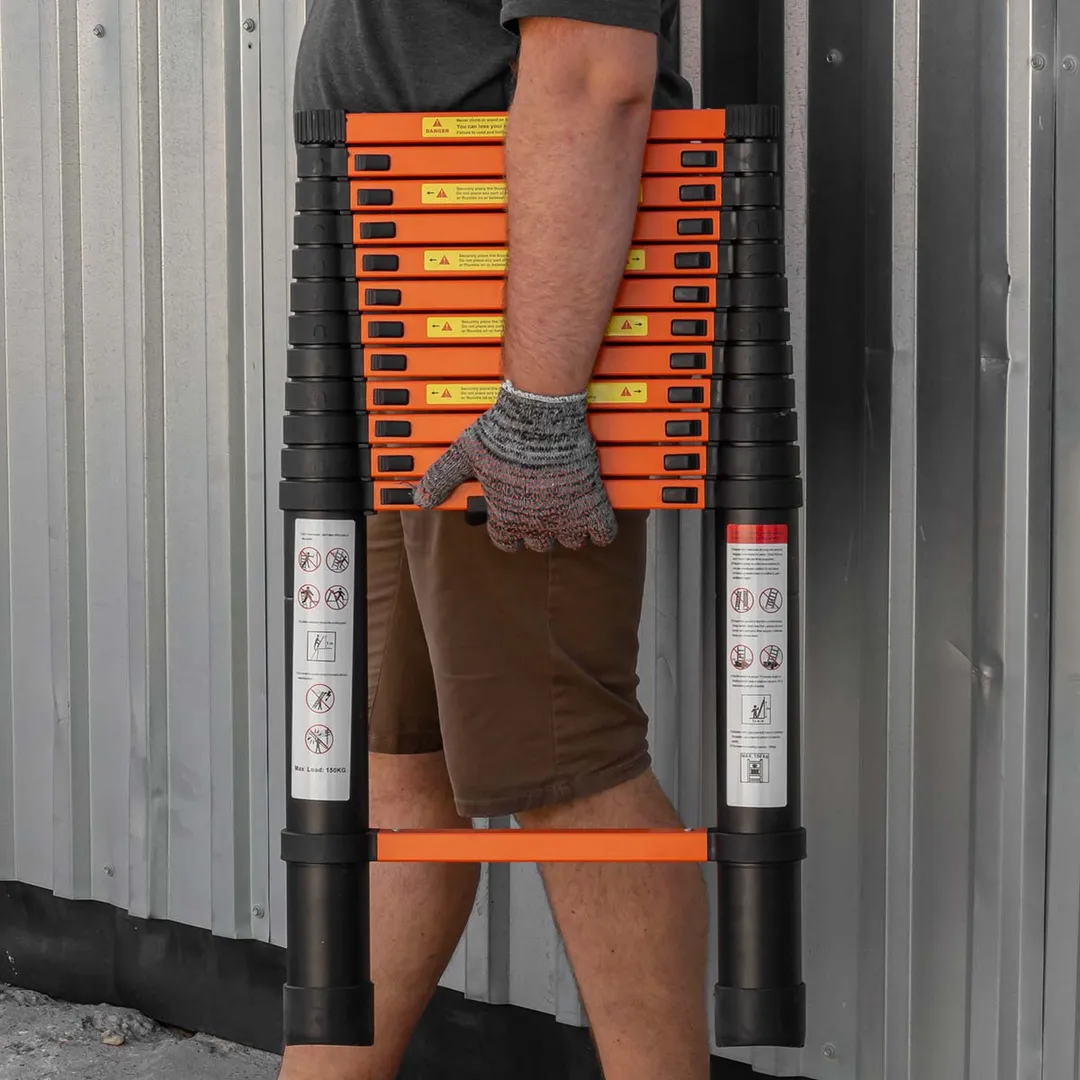 Лестница телескопическая алюм. бытовая 3.8м, 13 ступ. ISMA ISMA-UP380