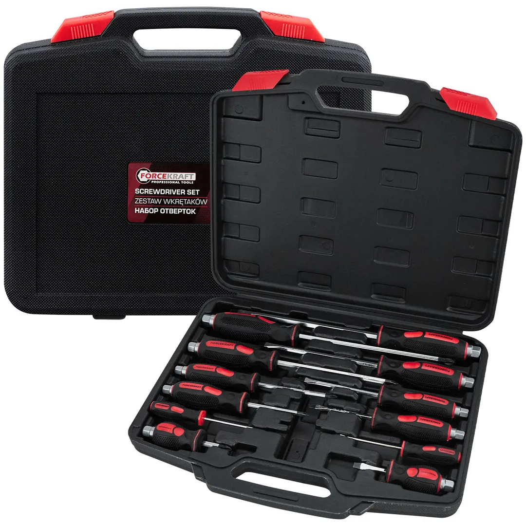 Набор ударных отверток SL, PH 12 пр ForceKraft FK-21311