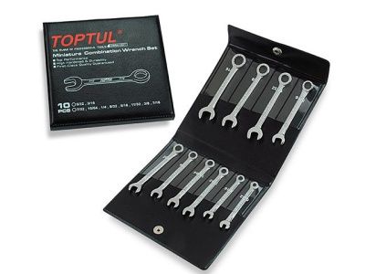 Набор ключей комбиниррованных миниатюрн. дюйм. 10 пр. Toptul GBBA1001