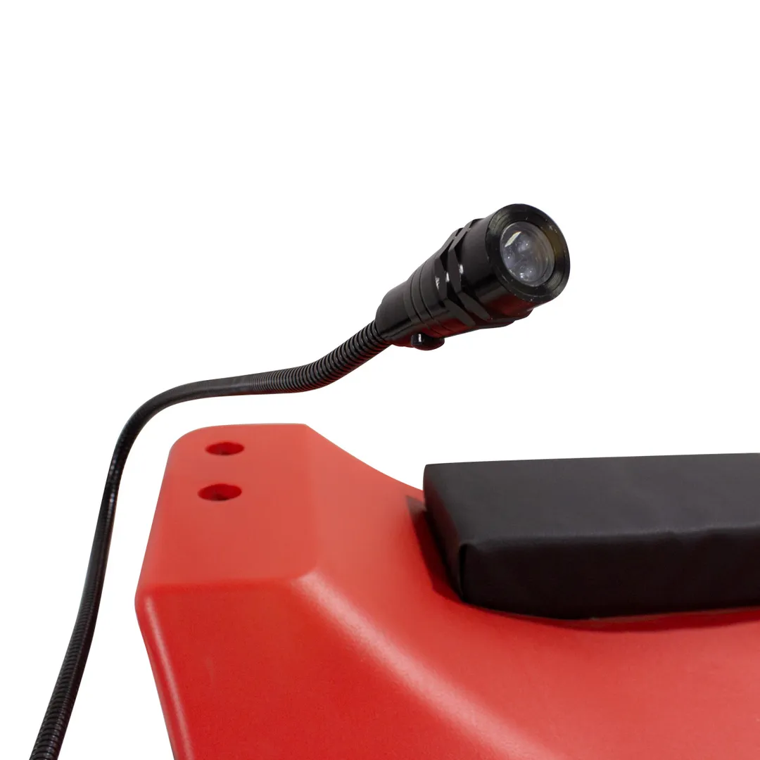 Лежак пластиковый подкатной 1050х490х95 мм, на 6-ти колесах с фонарем на гибком удлинителе 40'' Forsage F-TRH6802-1