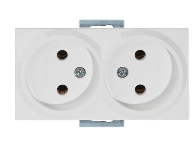 Розетка 2-ая, скрытая б/з керамика без рамки, белая RITA Mutlusan 2200 201 0201