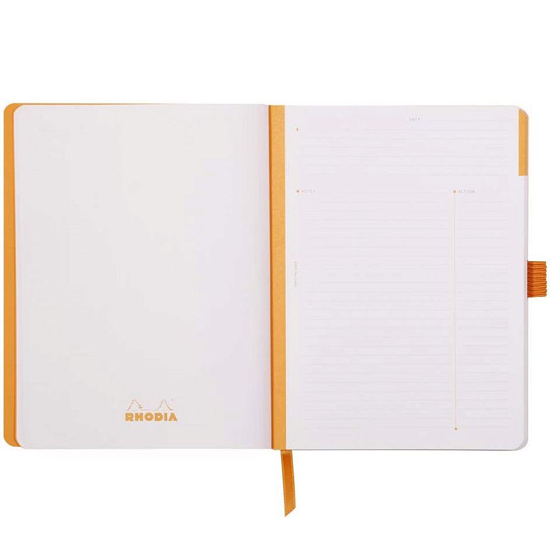 Блокнот "Rhodiarama Meeting" на резинке, A5+, 80 листов, линейка, малиновый