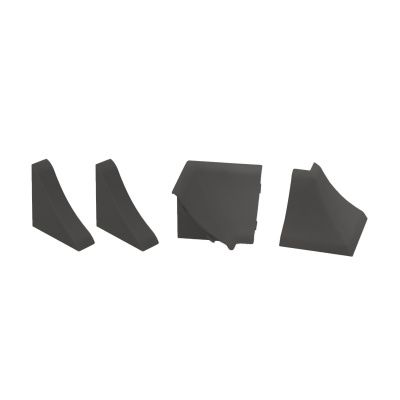 Комплект ПВХ аксессуаров к плинтусу LP графит (125) EL-MECH-PLAST 103157