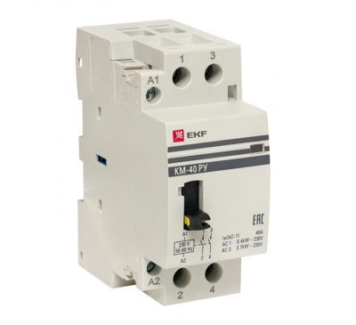 Контактор модульный КМ РУ 63А 1NO+1NC (2 мод,) EKF PROxima km-2m-63-11