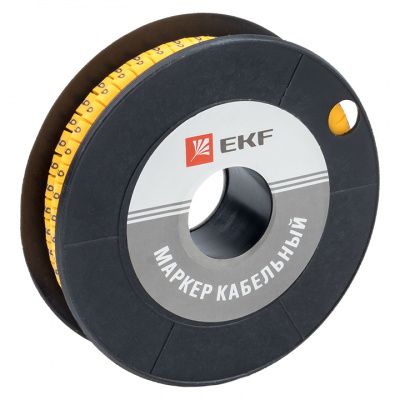 Маркер кабельный 4,0 мм2 "9" (500 шт,) (ЕС-2) EKF PROxima plc-KM-4-9