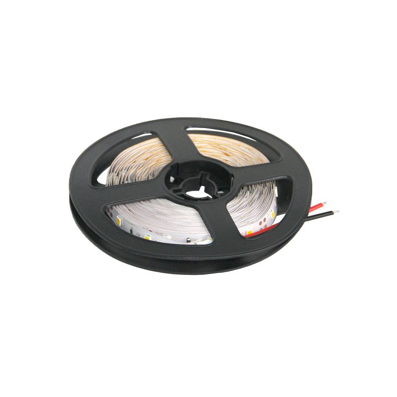 Лента светодиодная 14,4W/m, 12V, 8мм, 2835, 180 д/м, IP20, теплый белый, 3000K, CRI>80, 1600 Lm, 20м, AKS 125180