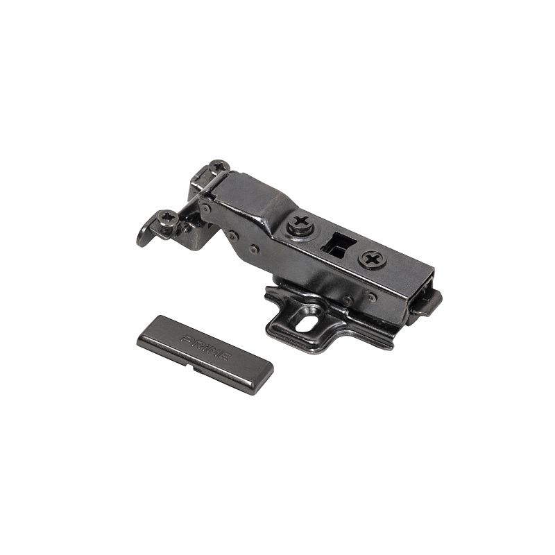 Петля д/алюм.рамки Z-1 полунакладная с доводчиком h2 clip-on черная, саморезы, заглушки, упак 2 шт., PRIME by AKS 114932