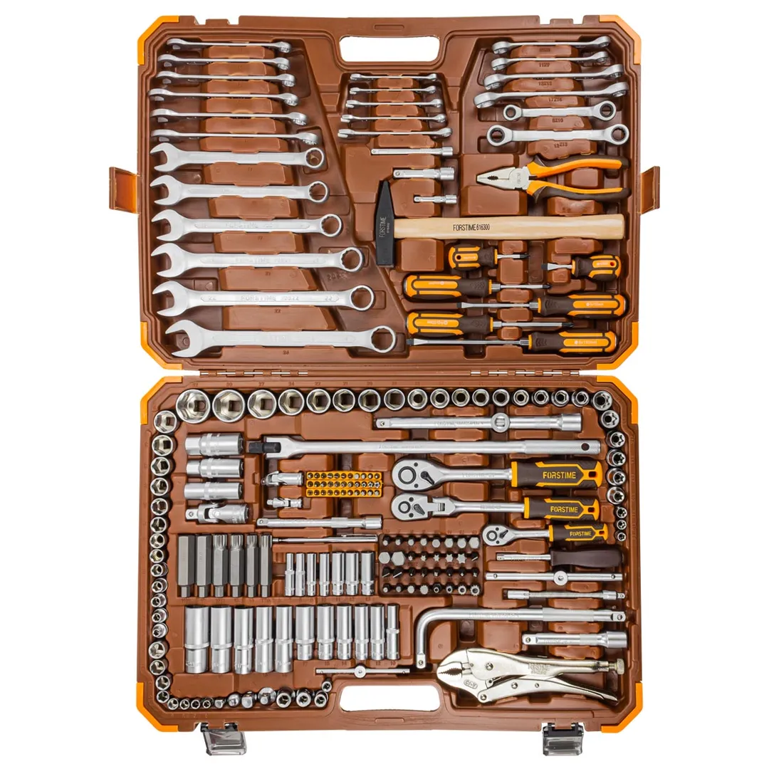 Набор инструментов 202 пр. 1/4"&3/8"&1/2", 6-гр. FORSTIME FT-42022-5