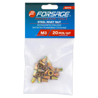 Заклепки резьбовые стальные 20 шт Forsage F-36470