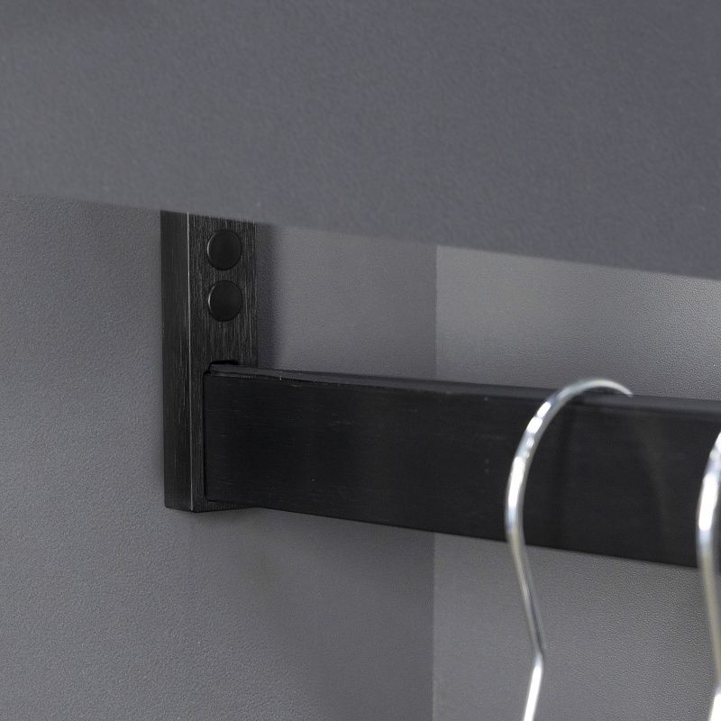 Штанга гардеробная прямоуг. FAME L-1000 с демпфером, черный браш AKS 113748