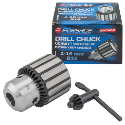 Патрон цанговый для дрели, 1-16 мм, B16 Forsage F-G00540-B