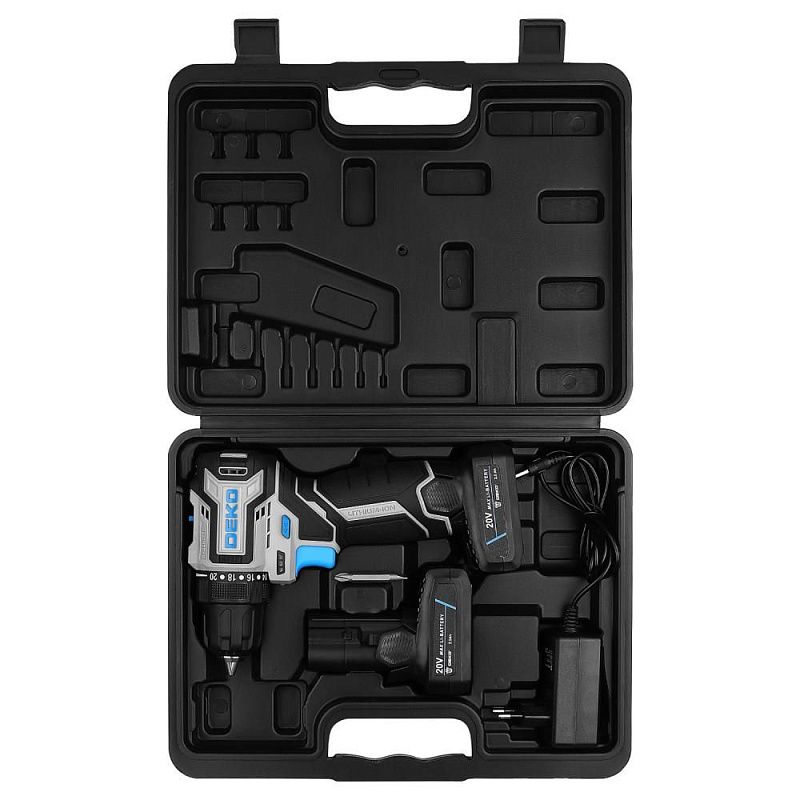 Дрель-шуруповерт аккумуляторная Sharker 20V PRO DEKO 084-1035