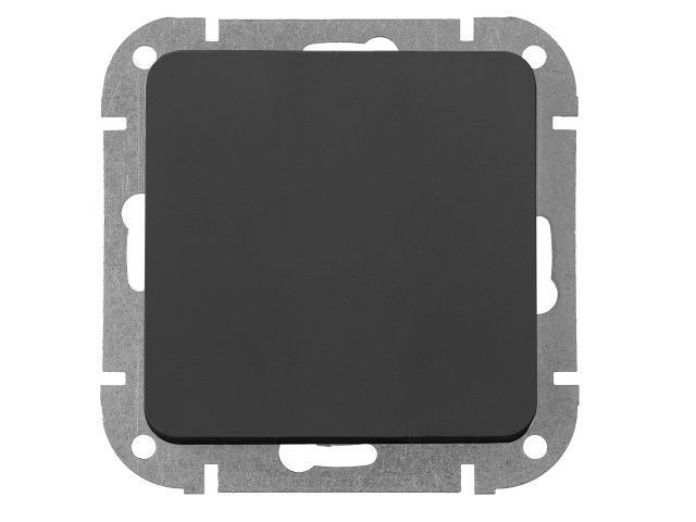 Выключатель 1 клав., cкрытый, 10А карбон, Аструм, Bylectrica С1 10-3501карб