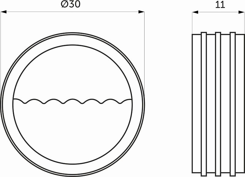 Навес вбиваемый 30*11мм металлический, PL 126420