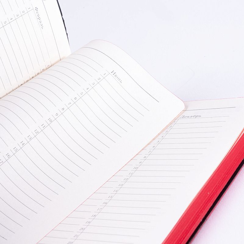 Ежедневник недатированный Acar "Broad", A5, 272 страницы, красный