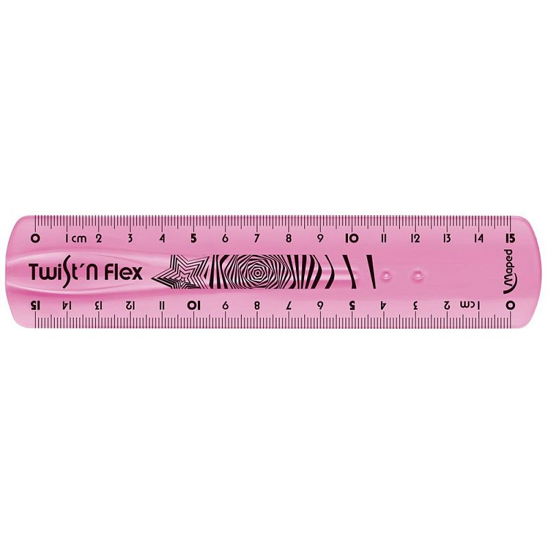 Линейка Maped "Twist n Flex", 15 см, ассорти