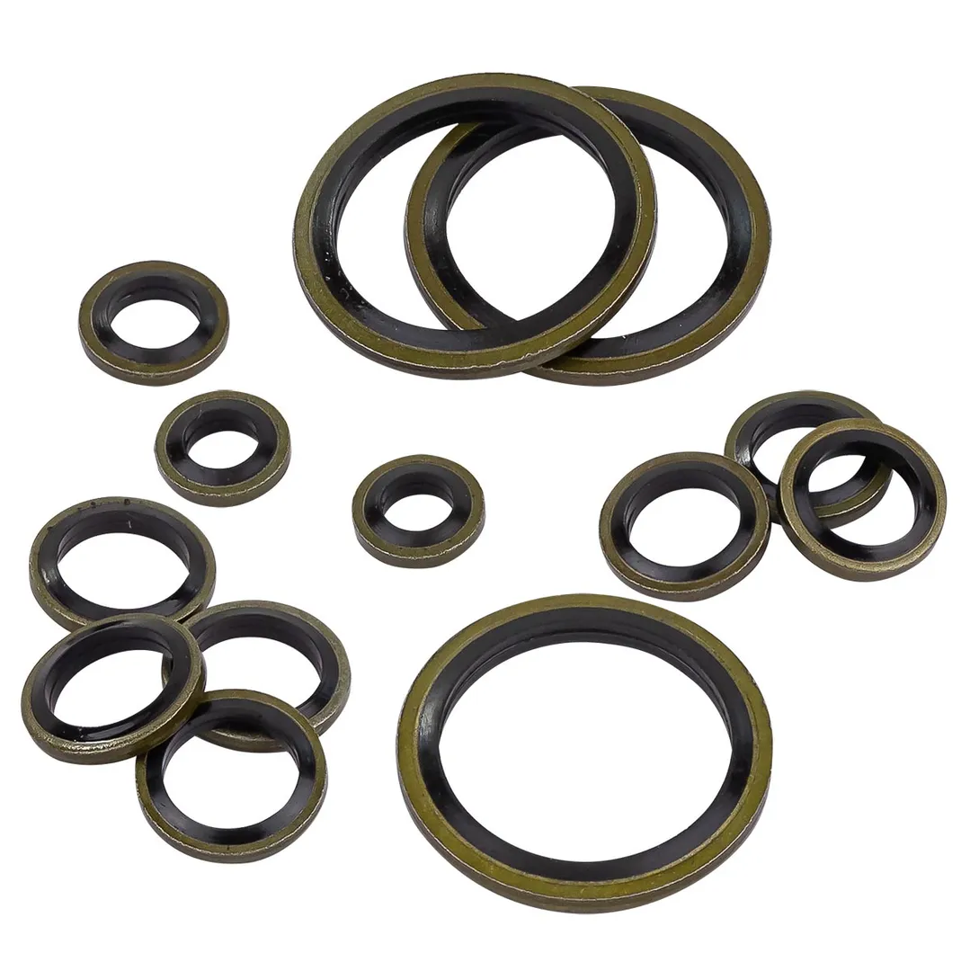 Набор резино-металлических шайб 10-24 мм 90 пр RockForce RF-068581