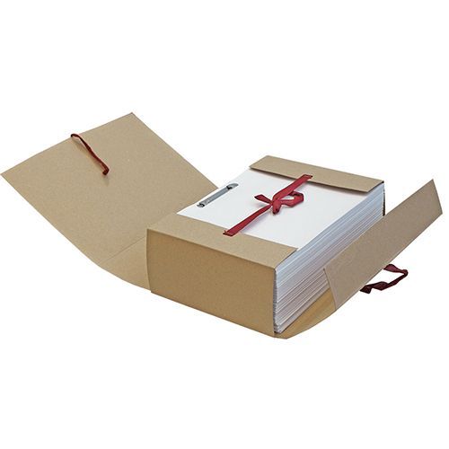 Папка-скоросшиватель с завязками, 70 мм, 4 завязки, крафт