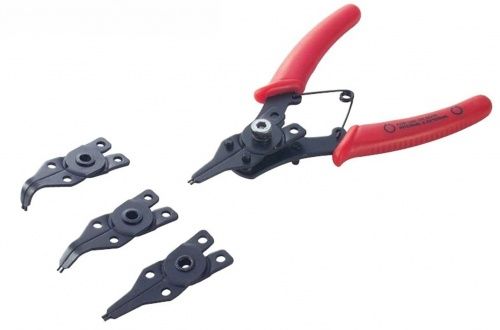 Съемник стопорных колец со сменными губками прямой/угловой, сжим/разжим 4 пр Force 904U3