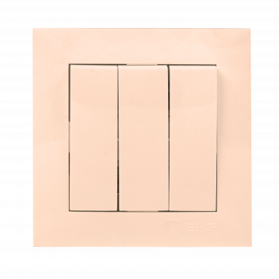 Валенсия выключатель 3-кл, 10А кремовый EKF PROxima EWV10-024-20