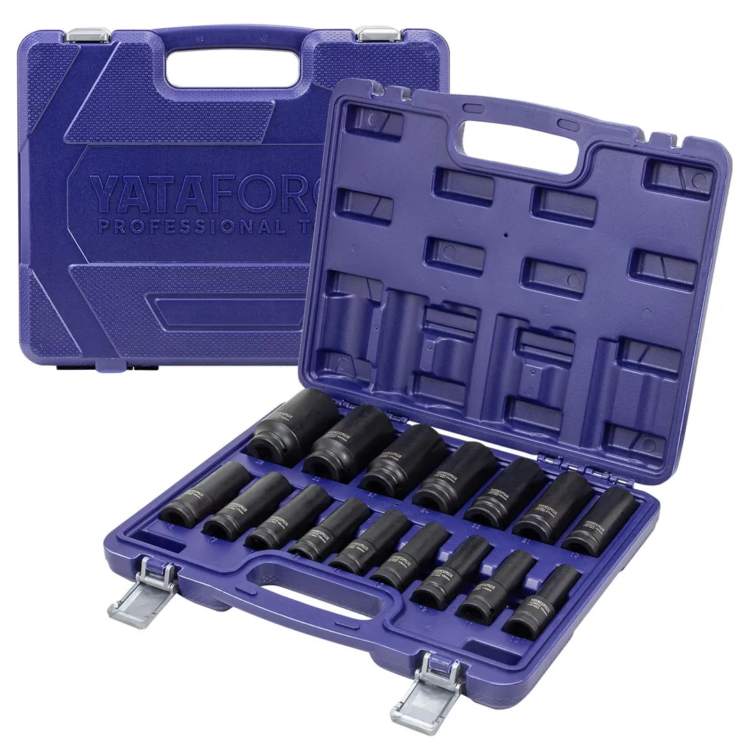 Набор головок ударных глубоких 10-32 мм 1/2'' 6-гр 16 пр YATAFORCE YF-4167-5MPB